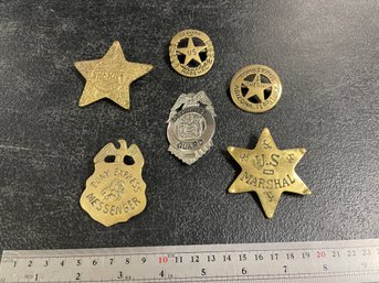 BADGES - MARSHAL, PONY EXPRESS, SECURITY