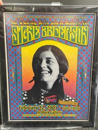 CUSTOM FRAMED BENEFIT FLYER - SIGNE ANDERSON - JEFFERSON AIRPLANE