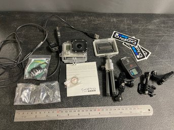 GO PRO HERO3 CAMERA WITH ACCESSORIES, MOUNTS, ETC