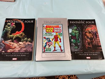 MARVEL MASTERWORKS BOOKS - IRON MAN/CAPT AMERICA - THE FANTASTIC FOUR