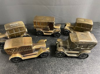 5 BATHRICO METAL CAR BANKS