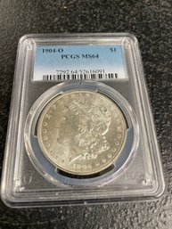 MS64 MORGAN SILVER DOLLAR 1904-O
