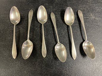 6 STERLING SILVER SPOONS