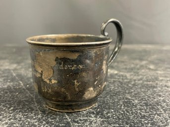 STERLING SILVER ENGRAVED CUP 1927 XMAS