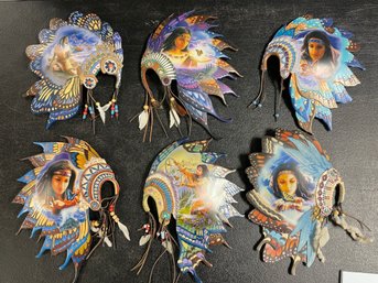 LOT OF 6 BUTTERFLY DREAMS NATIVE AMERICAN HEADDRESS