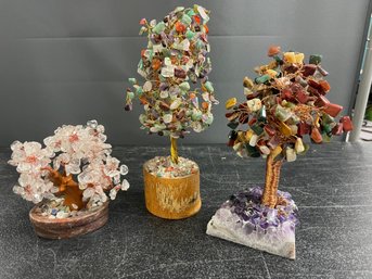 ROSE QUARTZ BONSAI/AMETHYST/WIRE TREE LOT