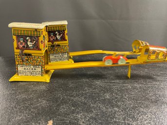 UNIQUE ART TIN LITHO CAPITOL HILL RACER VINTAGE TOY