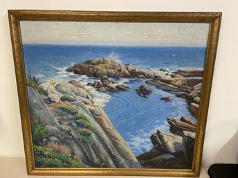 GEORGE WING OIL PAINTING - A FAIR DAY - OGUNQUIT