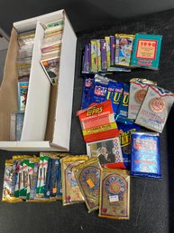 SPORTS CARDS WITH SEALED PACKS VARIOUS