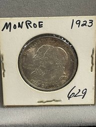1923 MONROE DOCTRINE CENTENNIAL COMMEMORATIVE SILVER COIN