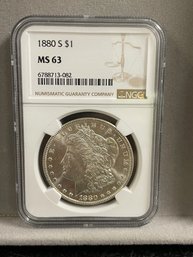 1880-S $1 SILVER MORGAN DOLLAR - MS63