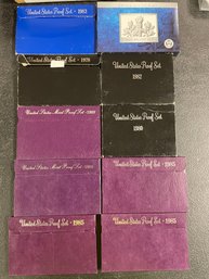 10 US MINT PROOF SETS