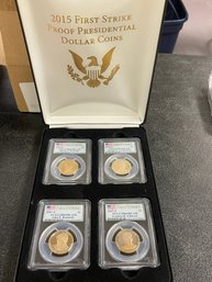 LOT OF 4 2015-S FIRST STRIKE PR69DCAM PROOF PRESIDENTIAL COIN SET