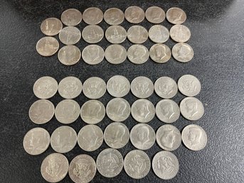 LOT OF 46 KENNEDY HALF DOLLAR BICENTENNIAL ETC