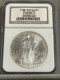 NGC MS69 2002 SILVER EAGLE