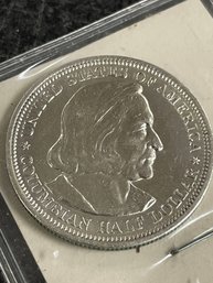 1892 WORLD'S COLUMBIAN EXPO SILVER COMMEMORATIVE - FIRST US COMM COIN!