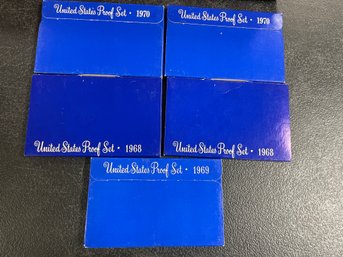 5 US MINT SETS 1968/1969/1970