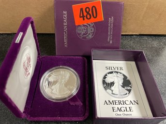 SILVER PROOF COIN 1990-S AMERICAN EAGLE