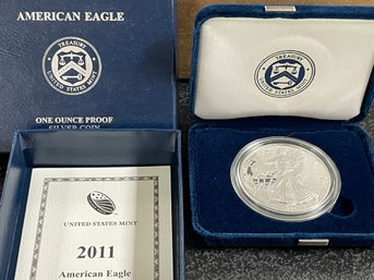 2011-W AMERICAN EAGLE SILVER PROOF COIN 1OZ .999