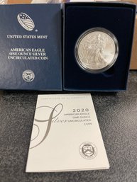 2020-W UNCIRC AMERICAN EAGLE SILVER 1OZ .999