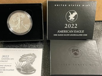 2022-W AMERICAN EAGLE SILVER UNCIRC COIN 1OZ .999
