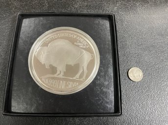 **HUGE** 1/2 POUND !!!!   .999 FINE SILVER ROUND - SEE SIZE COMPARISON!!
