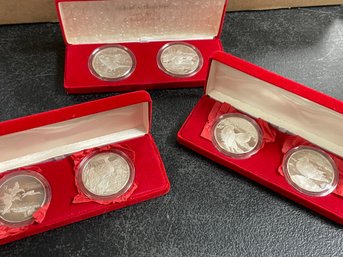 LOT OF (6) 1OZ IDAHO UPLAND & WATERFOWL SILVER COINS