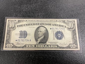 1934-C $10 BLUE SEAL STAR NOTE