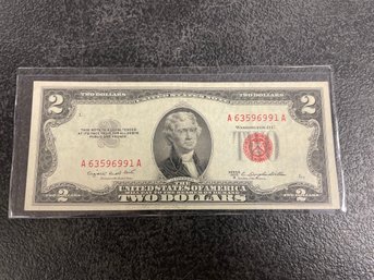 1953-B RED SEAL $2 NOTE