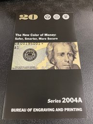 UNCUT SHEET (4) 2004-A $20 STAR NOTES