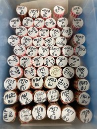 58 ROLLS UNCIRCULATED PENNIES - VARIOUS YEARS