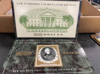 1996 $20 LOW SERIAL UNCIRCULATED NOTE
