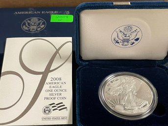2008-W AMERICAN EAGLE 1oz SILVER PROOF