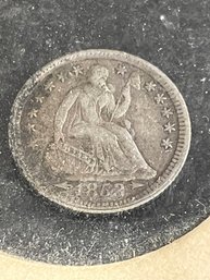 1853 HALF DIME
