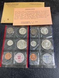 1961 MINT SET P&D 10 COINS  SILVER COINS