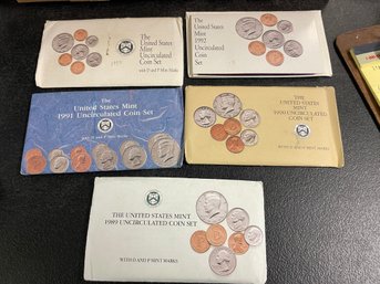 5 MINT SETS 1989 1990 1991 1992