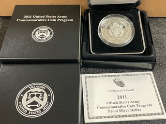 2011-P US ARMY COMMEMORATIVE PROOF SILVER DOLLAR COIN