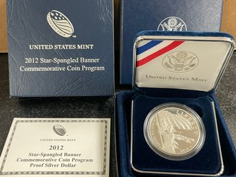 2012-P STAR SPANGLED BANNER PROOF SILVER DOLLAR