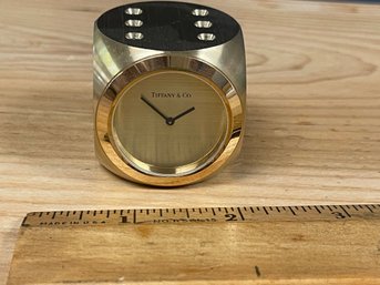 TIFFANY & CO DICE CLOCK BRASS