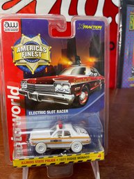 SLOT CAR 77 DODGE MONACO ILLINOIS STATE POLICE - WHITE TIRES