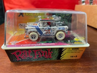 FORD BAJA BRONCO RAT FINK SLOT CAR - WHITE TIRES