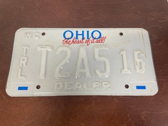 OHIO DEALER DLR PLATE ALSO TRL WC DESIGNATION