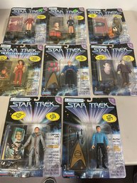 LOT OF 8 STAR TREK ACTION FIGURES NEW IN PKG