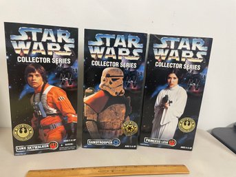 LOT OF 3 STAR WARS 12' ACTION FIGURES NEW IN PKG
