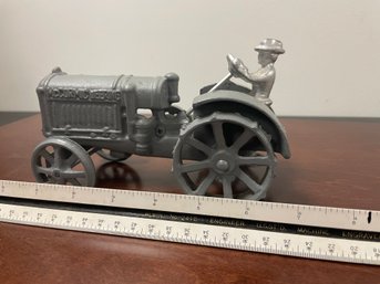 McCormick-Deering Cast Metal Tractor W/farmer