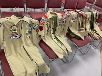 4 MEN'S BSA BOY SCOUTS OF AMERICA UNIFORMS SHIRTS PANTS