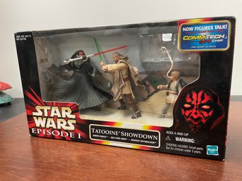 STAR WARS Episode 1 Tatooine Showdown - Darth Maul, Qui-Gon Jinn, Anakin W/Comtech Chip