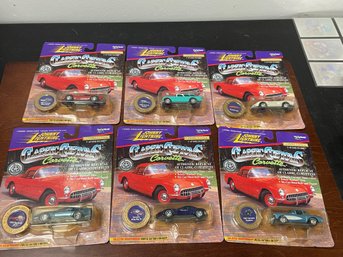 Lot Of 6 Johnny Lightning Diecast Corvette Customs