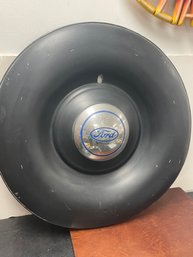 1930'S FORD SPARE TIRE COVER W/CAP ***NO SHIPPING***