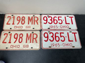 2 MATCHED SET OHIO LICENSE PLATES